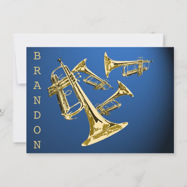 Trumpet Music Gold et Blue Merci plat (Devant)