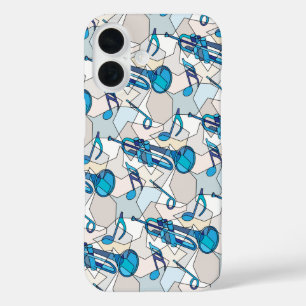 Trumpet Music Note Fragments iPhone 16 Case