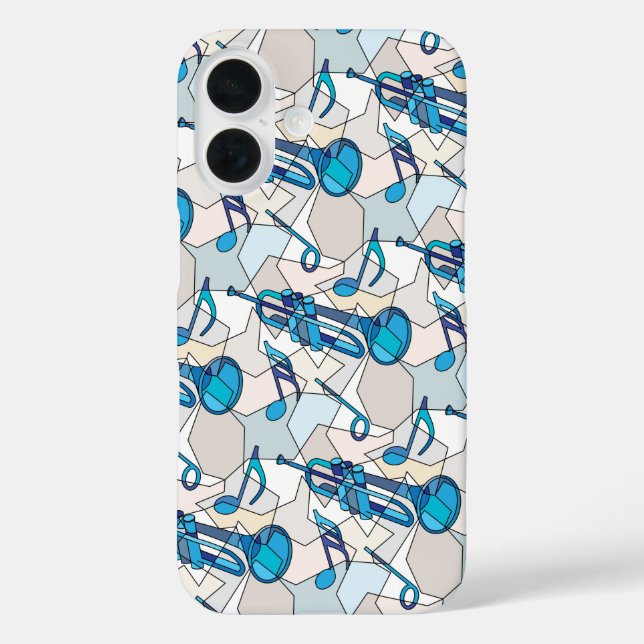 Trumpet Music Note Fragments Case-Mate iPhone Case (Back)