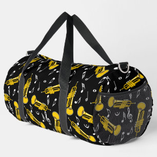 Trumpet Music Notes Pattern Duffle Bag