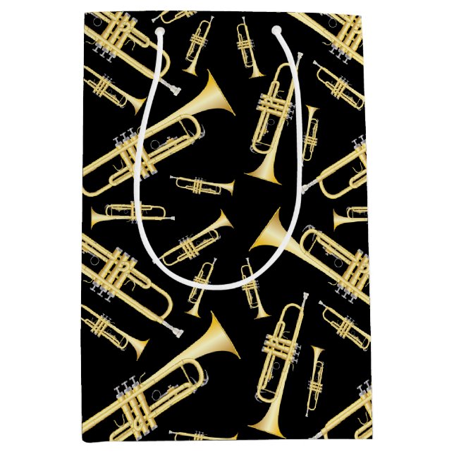Trumpet Music Teacher Medium Gift Bag (Front)