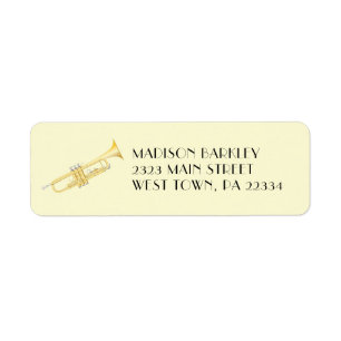 Trumpet Musician Band Teacher Label