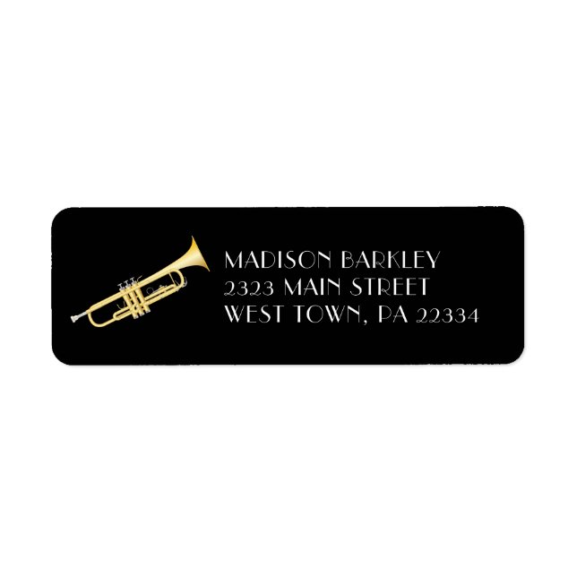 Trumpet Musician Band Teacher Label (Front)