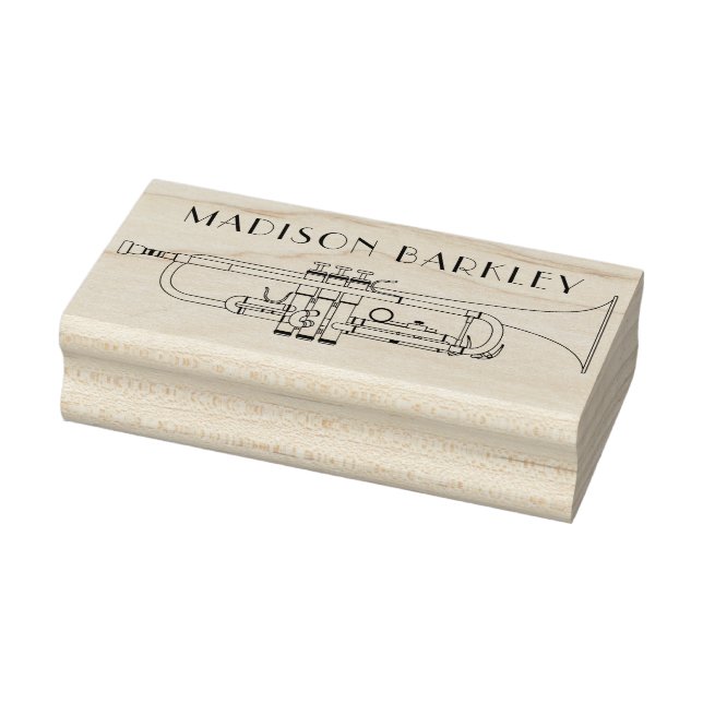 Trumpet Musician Band Teacher Rubber Stamp (Stamp)