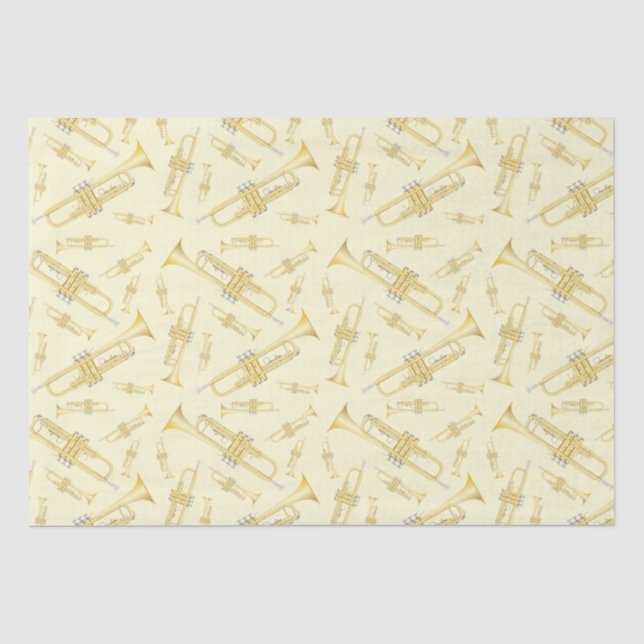 Trumpet Musician Band Teacher Wrapping Paper (Front)