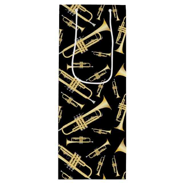 Trumpet Musicien Groupe enseignant Vin Sac cadeau (Devant)