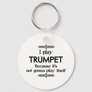 Trumpet - Play Itself Funny Deco Music Keychain