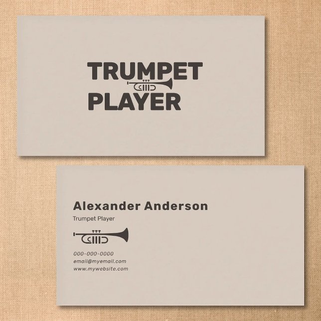 Trumpet Player Business Card (Trumpet Player Business Card)