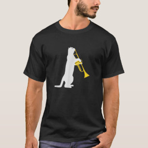 Trumpet Player Cat Animal Gift Trumpet T-Shirt