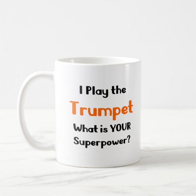 trumpet player coffee mug (Left)