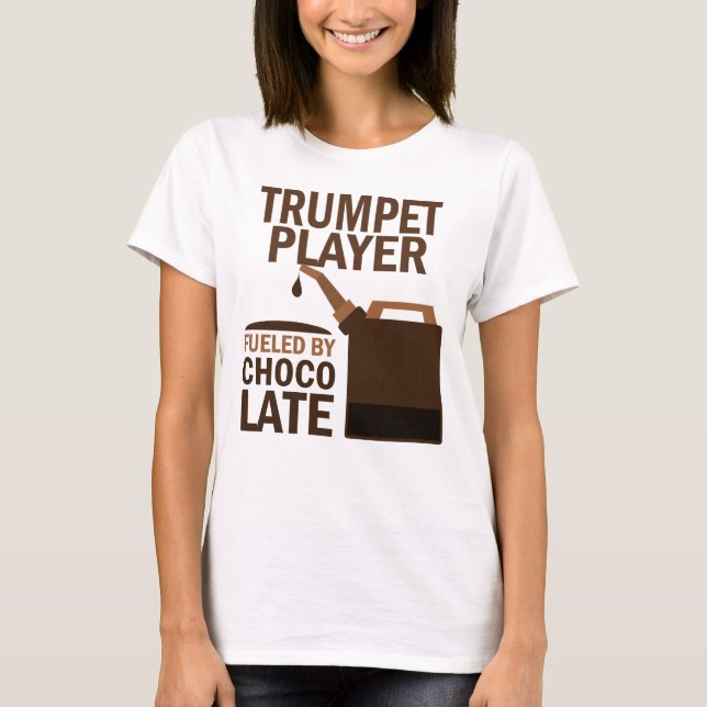 Trumpet Player (Funny) Chocolate T-Shirt (Front)