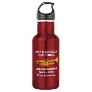 Trumpet Player High School Band Gold Personalized 532 Ml Water Bottle