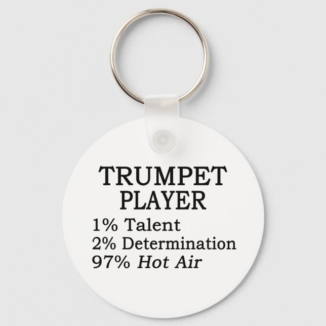 Trumpet Player Hot Air Keychain (Front)