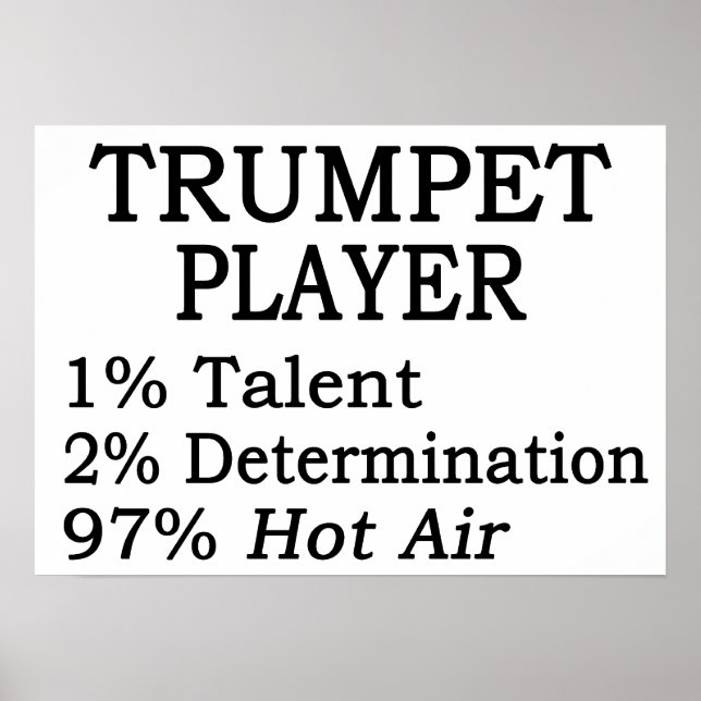 Trumpet Player Hot Air Poster (Front)