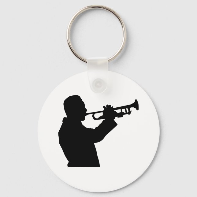 Trumpet Player Keychain (Front)