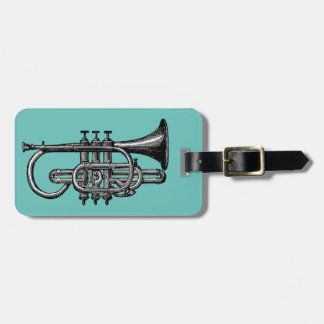 Trumpet Player Luggage Tag