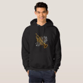 Trumpet Player Musical Notes Jazz Music Art Hoodie (Front Full)