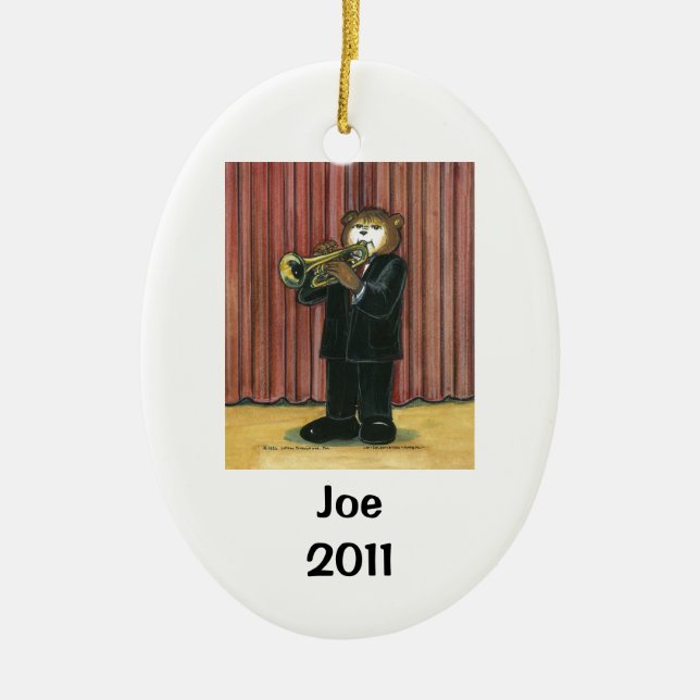 Trumpet Player Personalized Ornament (Front)