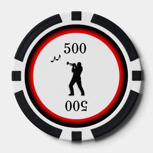 Trumpet Player Poker Chips (Front)