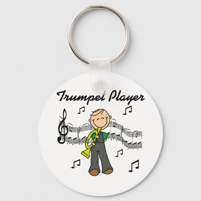 Trumpet Player T-shirts and Gifts Keychain (Front)