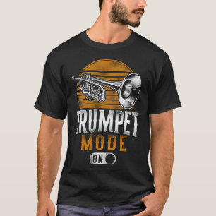 Trumpet Player Trumpet Mode On Vintage Retro T-Shirt