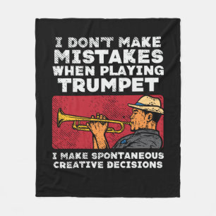 Trumpet - Playing A Trumpet Fleece Blanket