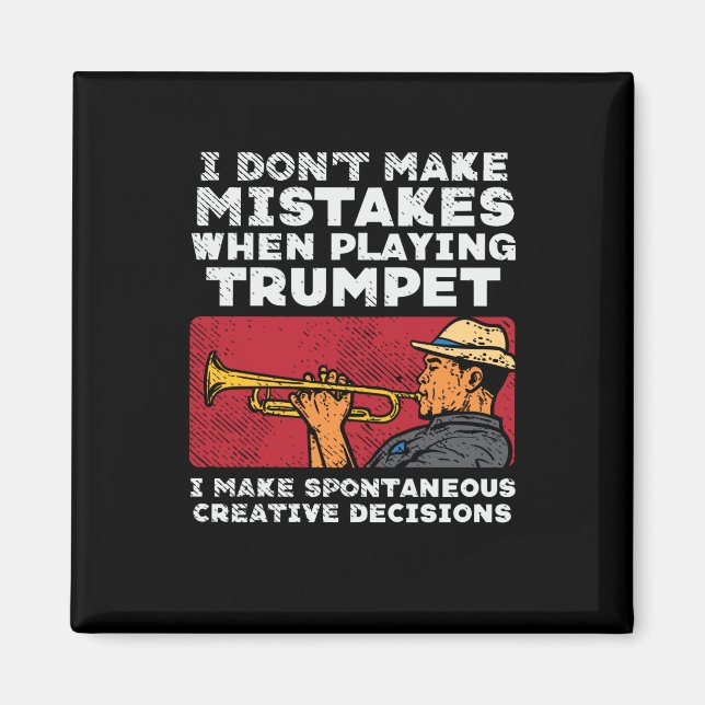 Trumpet - Playing A Trumpet Magnet (Front)