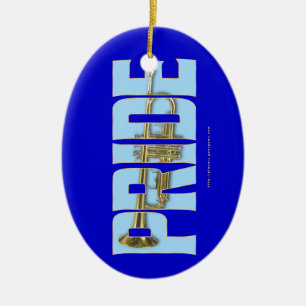 Trumpet PRIDE Ceramic Ornament
