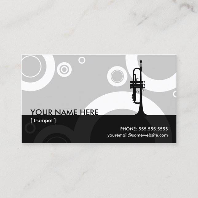 trumpet rings business card (Front)