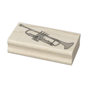 Trumpet Rubber Stamp