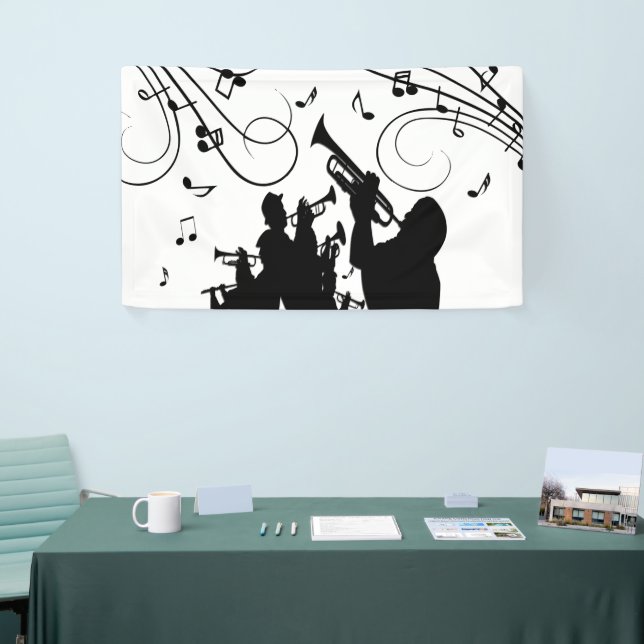 Trumpet Section Jazz Music Banner (Tradeshow)