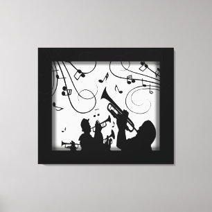 Trumpet Section Jazz Music Canvas Print