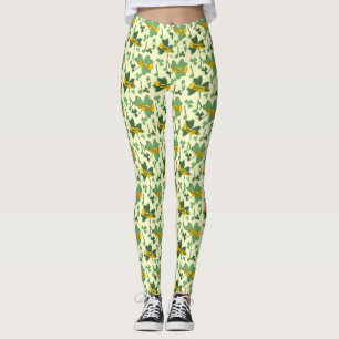 Trumpet Shamrock Music Notes Leggings