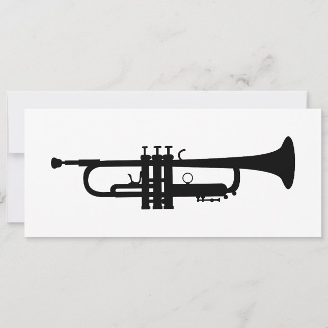 trumpet silhouette invitation (Front)