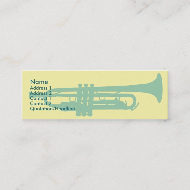 Trumpet - Skinny Mini Business Card (Front)