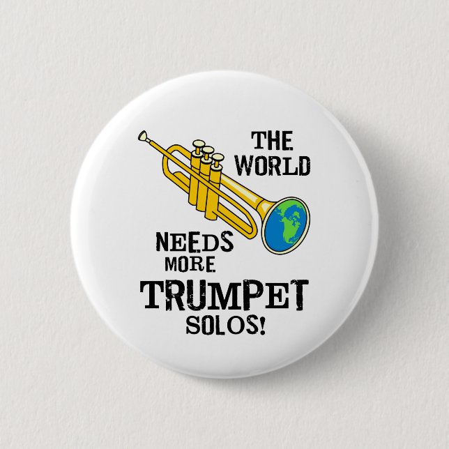 Trumpet Solos 2 Inch Round Button (Front)