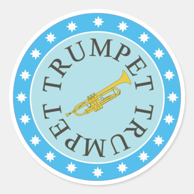 Trumpet Stickers sheet of 6 (Front)