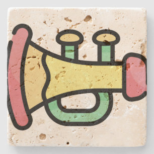 trumpet stone coaster