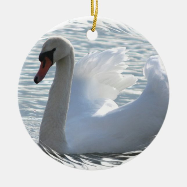 Trumpet Swan Ornament (Front)