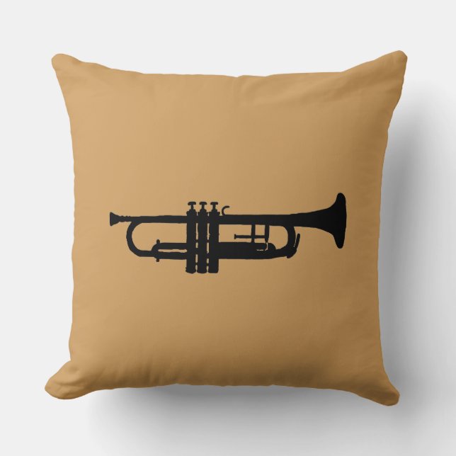 Trumpet Throw Pillow (Front)