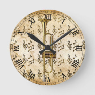 Trumpet Time_ Round Clock