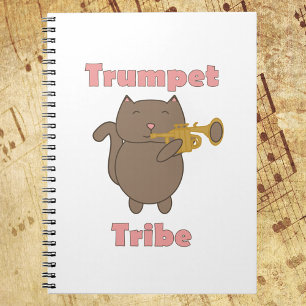 Trumpet Tribe Cute Cat Pink Notebook