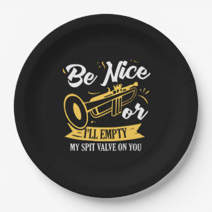 Trumpet Trumpet Player Gift Funny Trumpet Paper Plate
