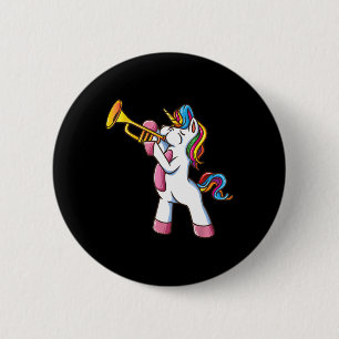 Trumpet Unicorn Marching Band And Jazz Player Gift 2 Inch Round Button