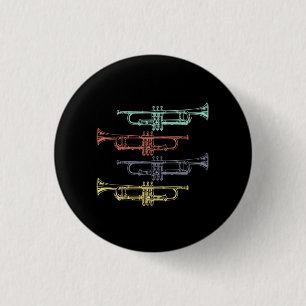Trumpet Vintage 1 Inch Round Button