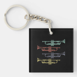 Trumpet Vintage Keychain