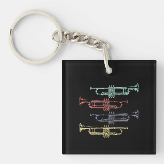 Trumpet Vintage Keychain (Front)