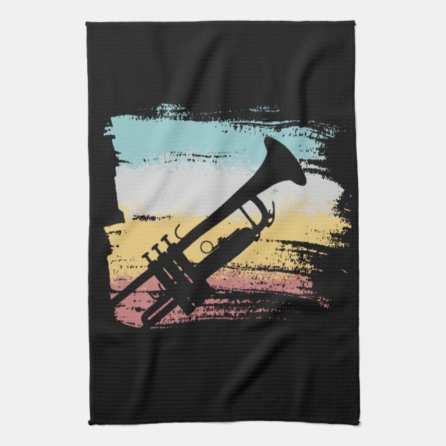 Trumpet Vintage Kitchen Towel (Vertical)