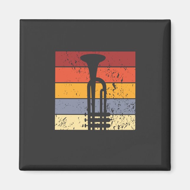 Trumpet Vintage Magnet (Front)