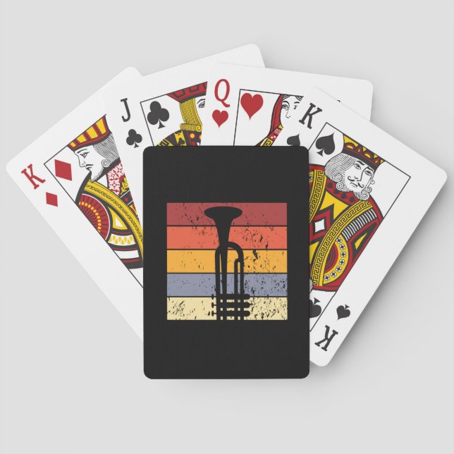 Trumpet Vintage Playing Cards (Back)